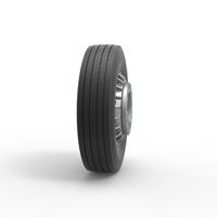 Front wheel of racing semi truck Version 1 Scale 1:25 - Thumbnail 3