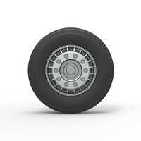 Front wheel of racing semi truck Version 1 Scale 1:25 - Thumbnail 5