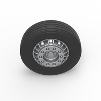 Front wheel of racing semi truck Version 1 Scale 1:25 - Thumbnail 6