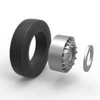 Front wheel of racing semi truck Version 1 Scale 1:25 - Thumbnail 10