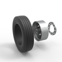 Front wheel of racing semi truck Version 1 Scale 1:25 - Thumbnail 11