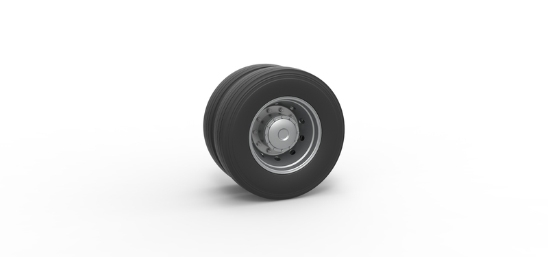Rear wheel of racing semi truck Version 1 Scale 1:25