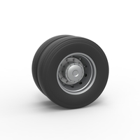 Rear wheel of racing semi truck Version 1 Scale 1:25 - Thumbnail 1