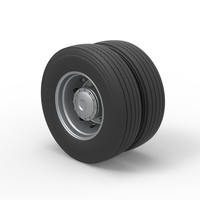 Rear wheel of racing semi truck Version 1 Scale 1:25 - Thumbnail 7