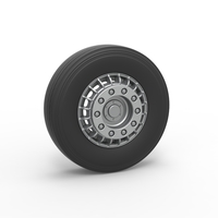 Front wheel of racing semi truck Version 2 Scale 1:25 - Thumbnail 1