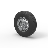 Front wheel of racing semi truck Version 2 Scale 1:25 - Thumbnail 7