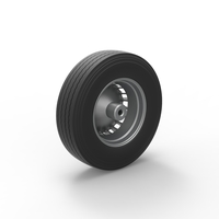 Front wheel of racing semi truck Version 2 Scale 1:25 - Thumbnail 8