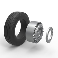 Front wheel of racing semi truck Version 2 Scale 1:25 - Thumbnail 9