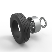 Front wheel of racing semi truck Version 2 Scale 1:25 - Thumbnail 10