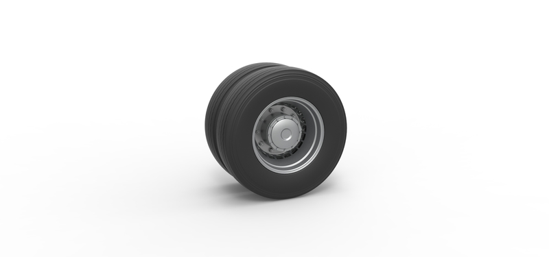 Rear wheel of racing semi truck Version 2 Scale 1:25