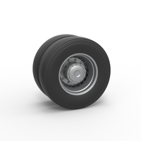 Rear wheel of racing semi truck Version 2 Scale 1:25 - Thumbnail 1
