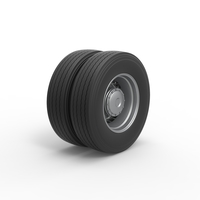 Rear wheel of racing semi truck Version 2 Scale 1:25 - Thumbnail 2