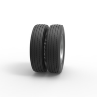 Rear wheel of racing semi truck Version 2 Scale 1:25 - Thumbnail 3