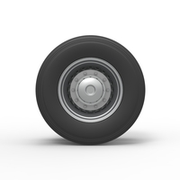 Rear wheel of racing semi truck Version 2 Scale 1:25 - Thumbnail 5