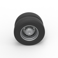 Rear wheel of racing semi truck Version 2 Scale 1:25 - Thumbnail 6