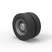 Rear wheel of racing semi truck Version 2 Scale 1:25 - Thumbnail 7