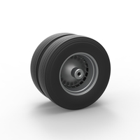 Rear wheel of racing semi truck Version 2 Scale 1:25 - Thumbnail 8