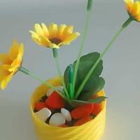 Sunny Bloom 3D Printed Pot - Thumbnail 1
