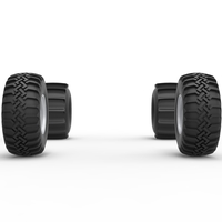 Wheel Set of Uphill Sand Racing Dragster Scale 1:25 - Thumbnail 4