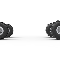 Wheel Set of Uphill Sand Racing Dragster Scale 1:25 - Thumbnail 5