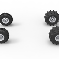 Wheel Set of Uphill Sand Racing Dragster Scale 1:25 - Thumbnail 6
