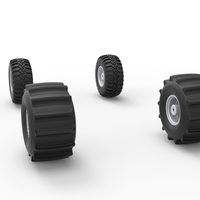 Wheel Set of Uphill Sand Racing Dragster Scale 1:25 - Thumbnail 9