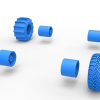 Wheel Set of Uphill Sand Racing Dragster Scale 1:25 - Thumbnail 11