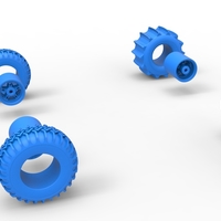 Wheel Set of Uphill Sand Racing Dragster Scale 1:25 - Thumbnail 12