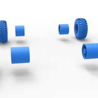 Wheel Set of Uphill Sand Racing Dragster Scale 1:25 - Thumbnail 14