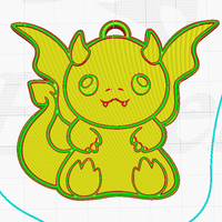 Baby Dragon Keychain-Wall Decoration - Thumbnail 3