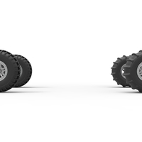 Wheel Set of Uphill Sand Racing Dragster Version 2 Scale 1:25 - Thumbnail 5