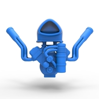 Engine of Uphill Sand Racing Dragster Version 4 Scale 1:25 - Thumbnail 4