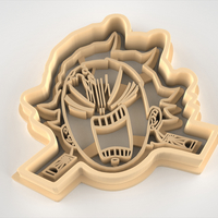 Tanjiro Kamado from "Kimetsu no Yaiba" Cookie Cutter - STL file - Thumbnail 3