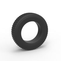 Semi truck pulling tire Scale 1:25 - Thumbnail 1