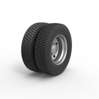 Rear double wheel of Pulling Semi truck Scale 1:25 - Thumbnail 2