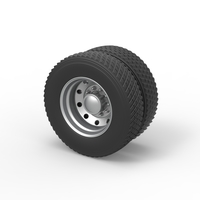 Rear double wheel of Pulling Semi truck Scale 1:25 - Thumbnail 7