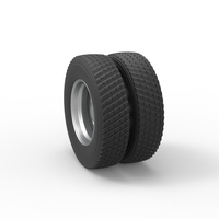 Rear double wheel of Pulling Semi truck Scale 1:25 - Thumbnail 8