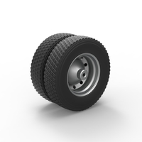 Rear double wheel of Pulling Semi truck Scale 1:25 - Thumbnail 9