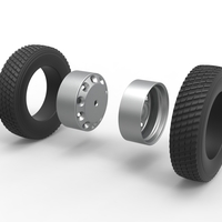 Rear double wheel of Pulling Semi truck Scale 1:25 - Thumbnail 10