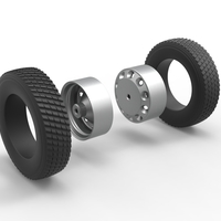 Rear double wheel of Pulling Semi truck Scale 1:25 - Thumbnail 11