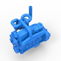 Twin Turbo straight-six engine for semi truck Scale 1:25 - Thumbnail 2