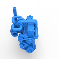 Twin Turbo straight-six engine for semi truck Scale 1:25 - Thumbnail 6