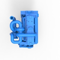 Twin Turbo straight-six engine for semi truck Scale 1:25 - Thumbnail 7