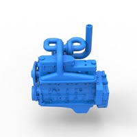 Twin Turbo straight-six engine for semi truck Scale 1:25 - Thumbnail 9