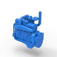 Twin Turbo straight-six engine for semi truck Scale 1:25 - Thumbnail 10