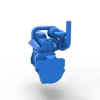 Twin Turbo straight-six engine for semi truck Scale 1:25 - Thumbnail 11