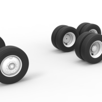 Wheel Set of Vintage GATR Racing Semi truck Scale 1:25 - Thumbnail 1