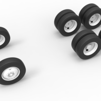 Wheel Set of Vintage GATR Racing Semi truck Scale 1:25 - Thumbnail 2