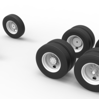 Wheel Set of Vintage GATR Racing Semi truck Scale 1:25 - Thumbnail 7