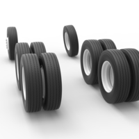 Wheel Set of Vintage GATR Racing Semi truck Scale 1:25 - Thumbnail 8